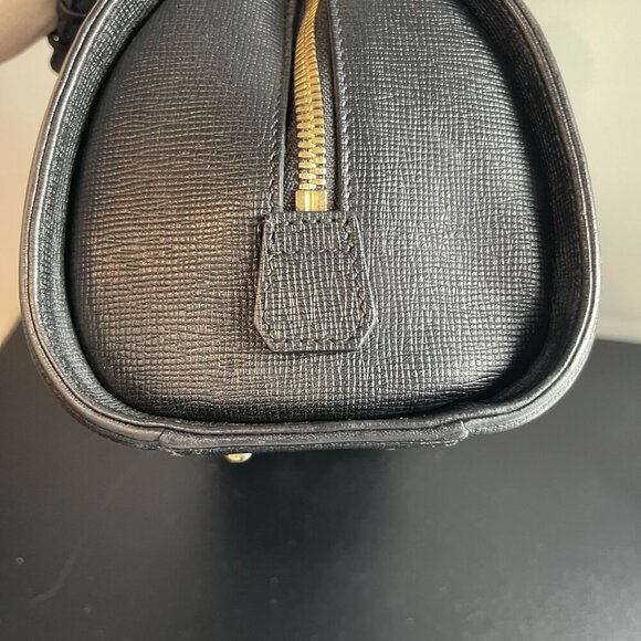 MCM  Calfskin Studded Barrel Bag Black - Preowned - Picture 7 of 14